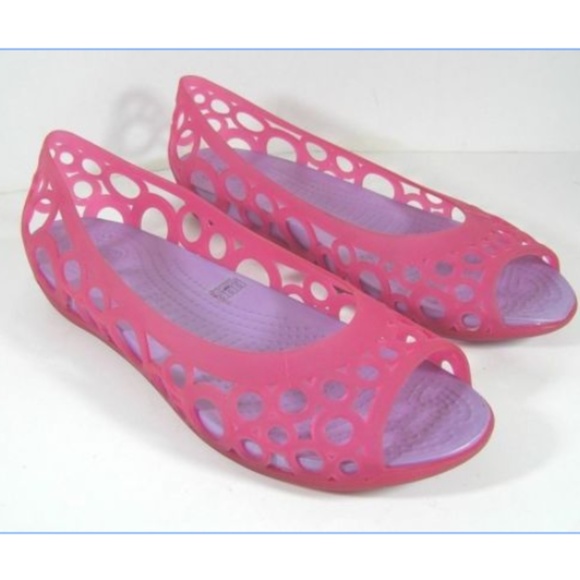 crocs ballet flats pink